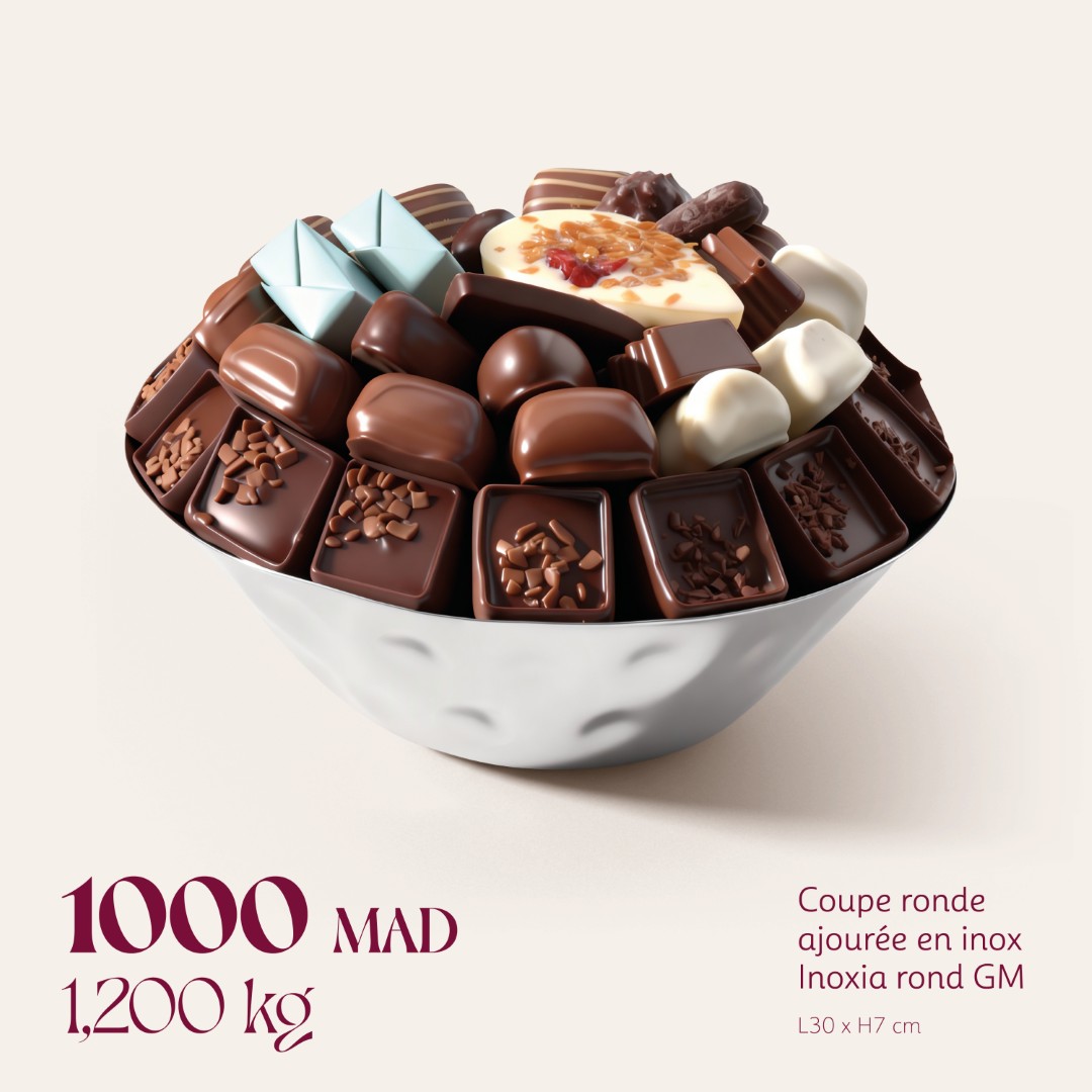 Coupe ronde ajourée en inox Inoxia rond